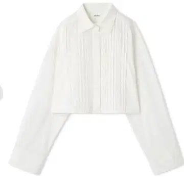 핀턱 디자인 크롭 드레스 셔츠