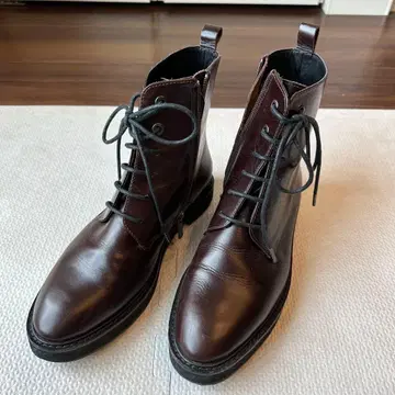 Le Talon GRISE 천연 가죽 숏부츠 지퍼 M 브라운