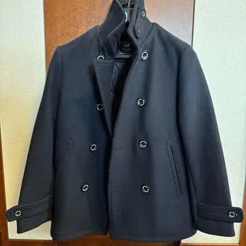 BEAMS HEART 블랙 피 코트 S