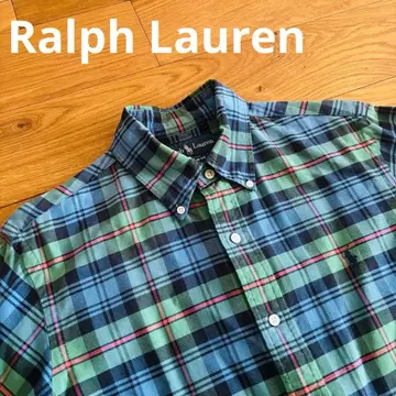 랄프 로렌 Custom Fit 마드라스 체크 코튼 옥스