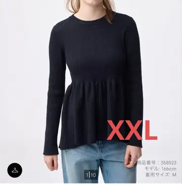 [ 새상품 ] GU 플럼 니트 풀오버 XXL NAVY