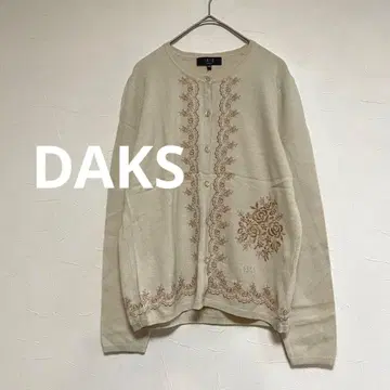 닥스 DAKS 자수 꽃무늬 캐시미어 혼방 가디건 여성용 L