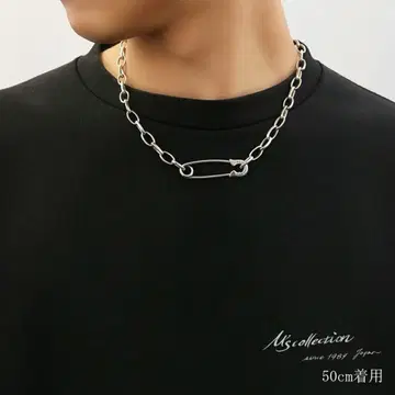 엠즈 컬렉션 안전 핑 실버 925 목걸이 50cm