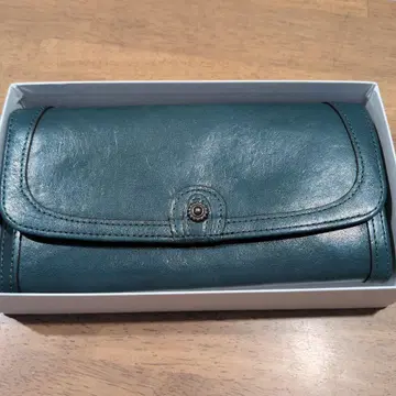 Dakota 다크 그린 가죽 장지갑