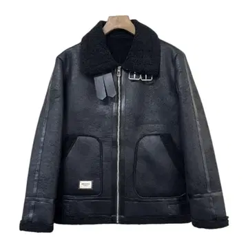 새상품 FRANKLIN MUSK 보아 안감 가죽 자켓 라이더 속기모