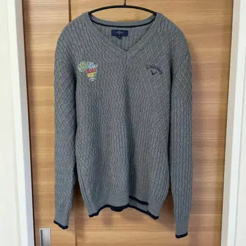 Callaway 그레이 V넥 스웨터 M 골프