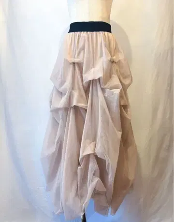 인기 DOS DIOSAS 플레어 스커트 사이즈 38 핑크 베이지