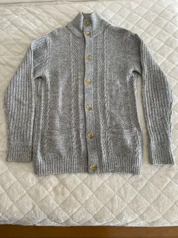 [ SHIPS ] 그레이 케이블 니트 가디건