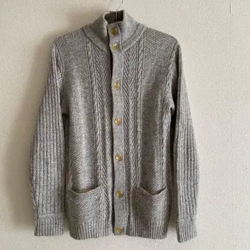 [ SHIPS ] 그레이 케이블 니트 가디건