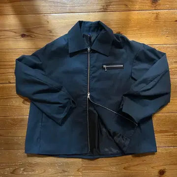 DOOPZ 루즈 슬리브 지퍼 블루종 블루 네이비 자켓