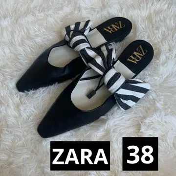 ZARA 리본 플랫 펌프스 38