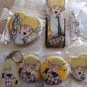 모브사이코100 테루 7종 세트 (거울, 캔배치, 아크릴 키홀더)