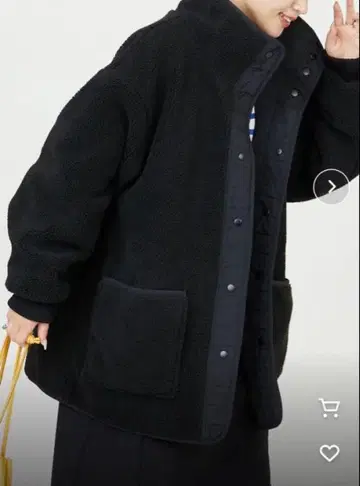 FREAK'S STORE 한정판 전개 리버서블 보아 하프 코트 블랙