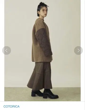 COTORICA 소매 퀼팅 보아 리버서블 자켓