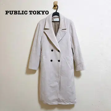 PUBLIC TOKYO 캐시미어 울 백 플레어 코트