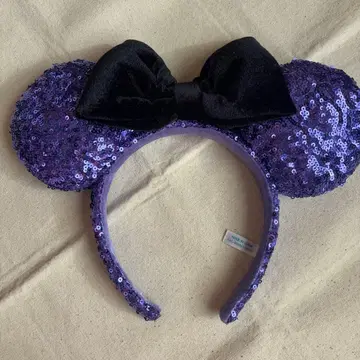 디즈니랜드/씨 파스텔 스팽글 미키 귀 머리띠