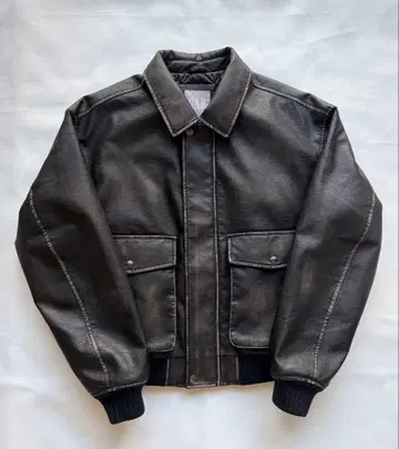 완판템 GAP 리사이클 비건 가죽 봄버 자켓 S