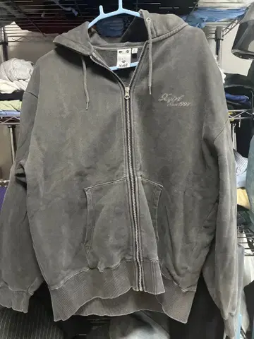 FACE&CURSIVE LOGO ZIP UP SWEAT HOODIE