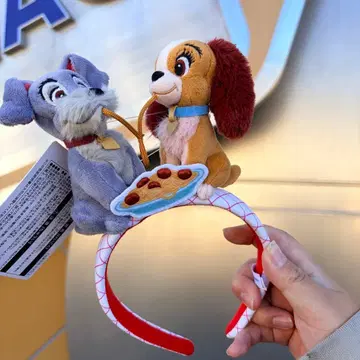 레이디와 트럼프 봉제 인형 머리띠 아가씨와 수상한 그림자 디즈니 리조트