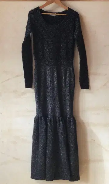 다리치 Darich 글리터 니트 머메이드 원피스 블랙