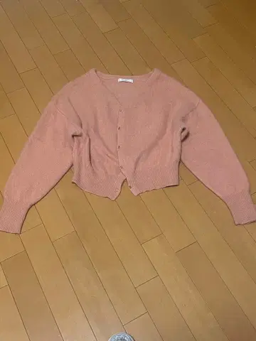 SNIDEL 핑크 가디건 숏 기장