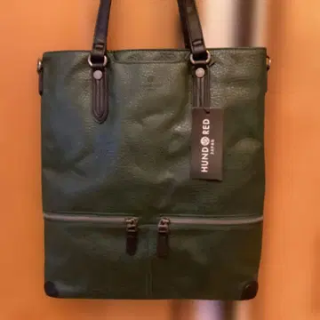 HUNDRED 다크 그린 토트백