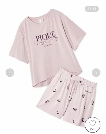 젤라또피케 셔츠와 숏팬츠 세트