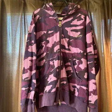 TOMMY 퍼플 카모플라쥬 후드티