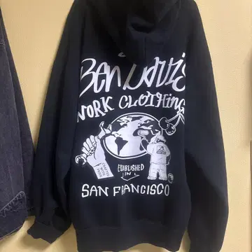 벤 데이비스 블랙 집업 후드티