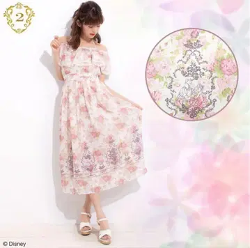 시크릿허니 디즈니 컬렉션 플라워 맥시 원피스