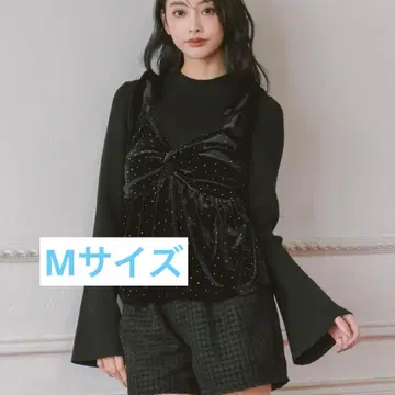 큐빅 벨로아 뷔스티에 x 플레어 리브 니트 SET