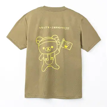 리락쿠마 히메지성 마라톤 2025 티셔츠 성인용 올리브 S 사이즈