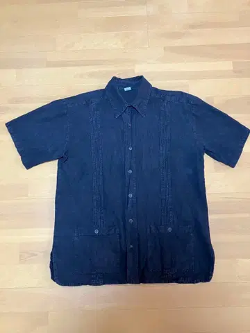 분위기 발군 블랙 쿠바 셔츠