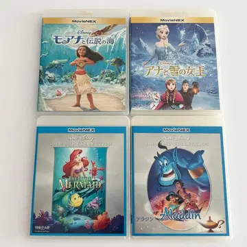 디즈니 프린세스 4작품 세트 블루레이+정품 케이스 Movienex