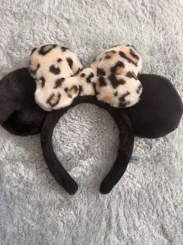 미니 마우스풍 레오파드 무늬 머리띠