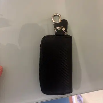 블랙 가죽 키케이스