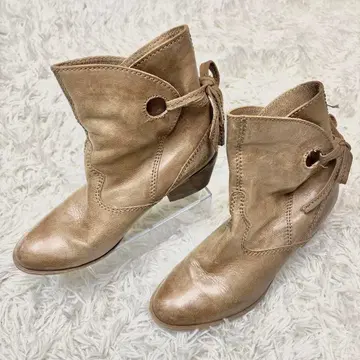 [ JOE SANCHEZ ] 웨스턴 숏부츠 천연 가죽 힐 235cm