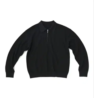 SUPPLY Half Zip Knit Polo Black