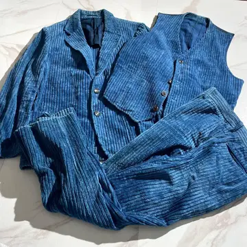 구하기 어려움 텐더 로인 스타일리스트 재팬 3 피스 코듀로이 블루