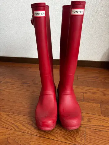 HUNTER 레드 레인부츠