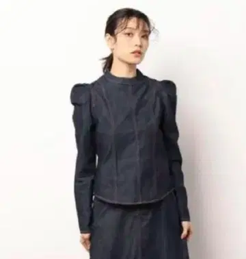 Ameri VINTAGE 파워 숄더 데님 상의