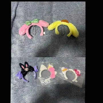 폼폼푸딩 마이멜로디 키티 미니 머리띠 산리오 인형