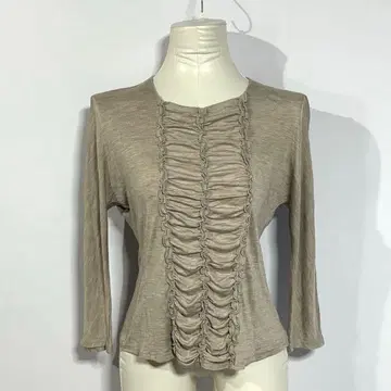 GIANNI LO GIUDICE 실크100 프릴 티셔츠 [ 40/L ]