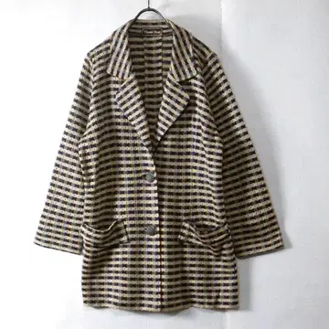 토요코 사이토 / 니트 자켓 멀티 격자