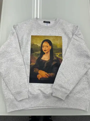 모나리자풍 RIHANNA 프린트 맨투맨 XL