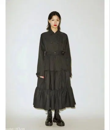 jouetie 트렌치 티어드 원피스