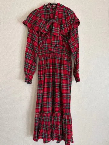 Jouetie 리본 타이 프릴 롱 원피스