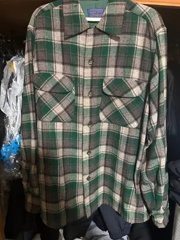 펜들턴 울 체크 옴브레 빈티지 셔츠