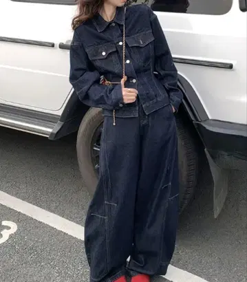 FAVORITO 싱글 브레스 포켓 데님 2종 셋업