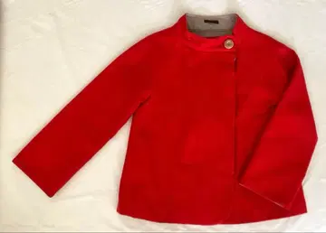 cuccia 빨간색 스탠드 카라 코트